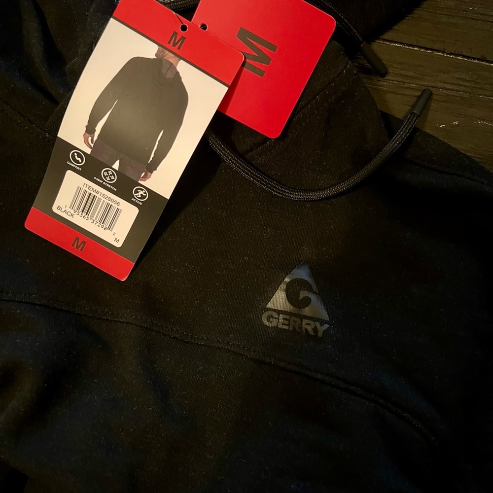 NWT GERRY Black Hoodie Sweater Size M - Picture 5 of 10